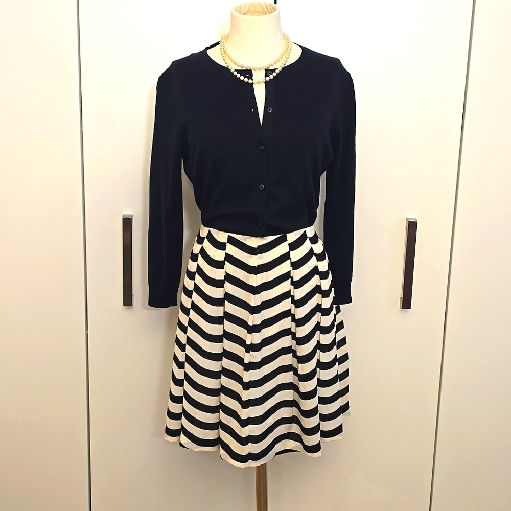 Banana Republic Black and White Strip Skirt Size 8